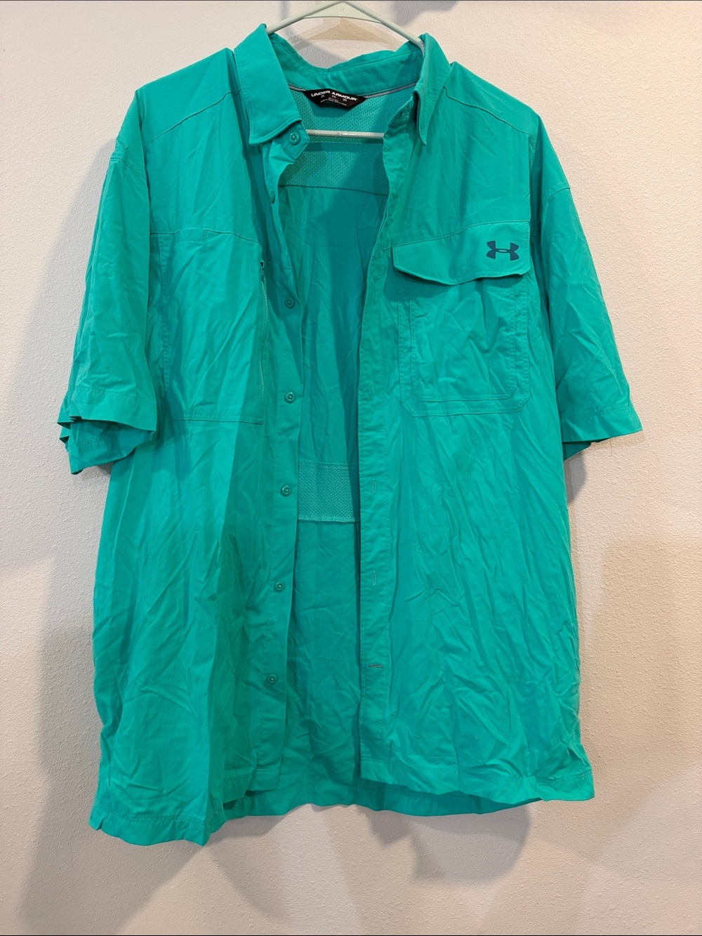 Under Armour Aqua Fish Hunter Short Sleeve Shirt (Size: 2XL)